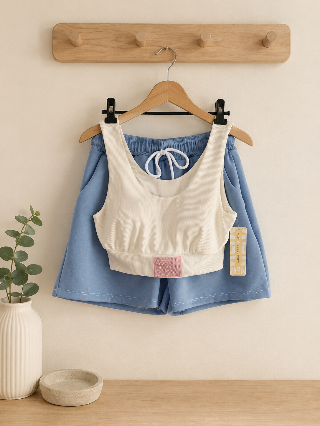 Barbie billionaire short lounge set BLUE