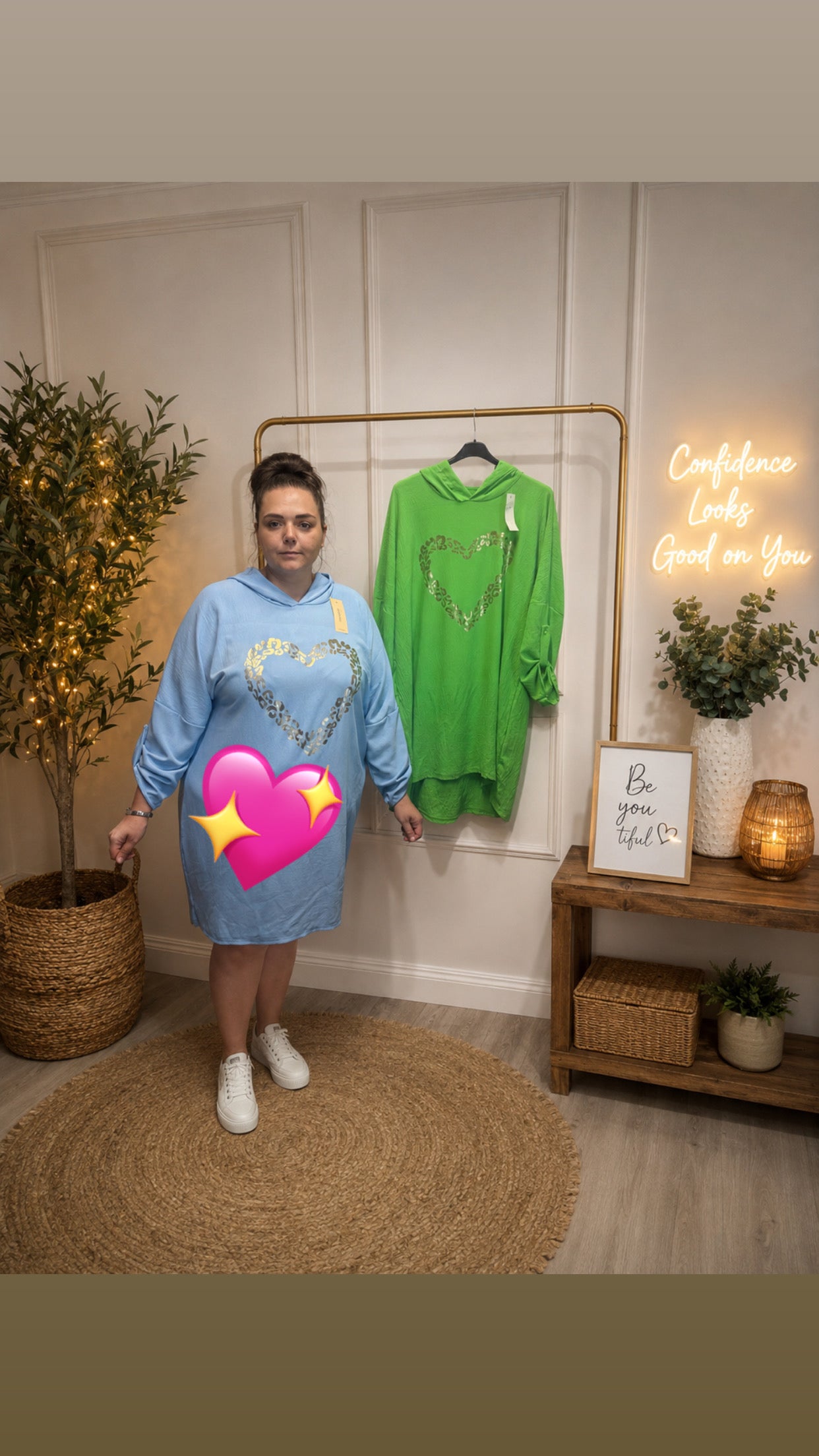 Heart and shine hoodie dress