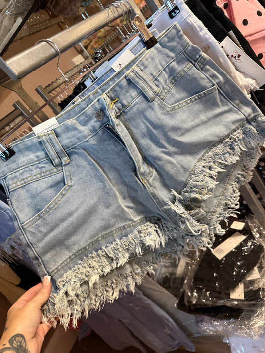 Distressed shorts