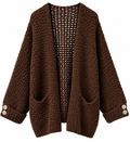 Brown Open Knit Cardigan