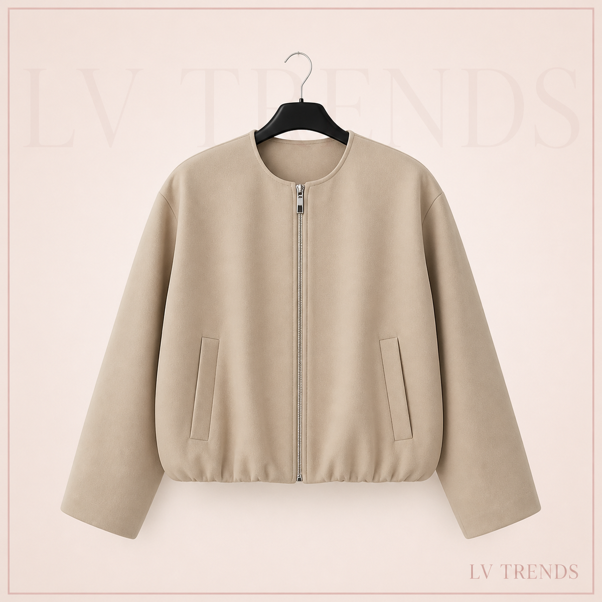 Autumn Avenue Collarless Zip Jacket
