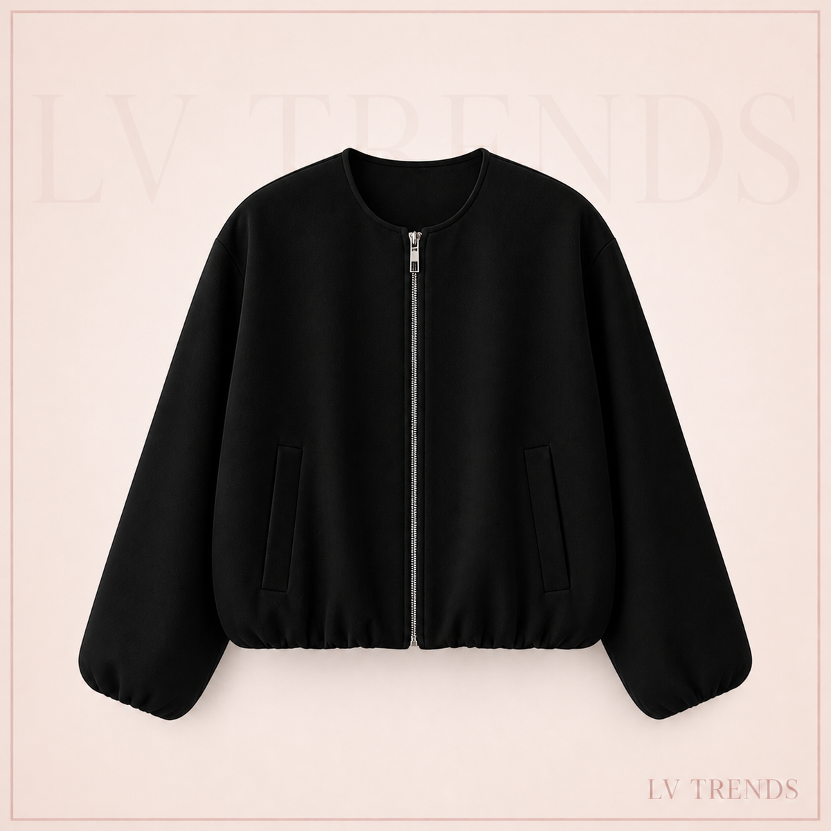 Autumn Avenue Collarless Zip Jacket