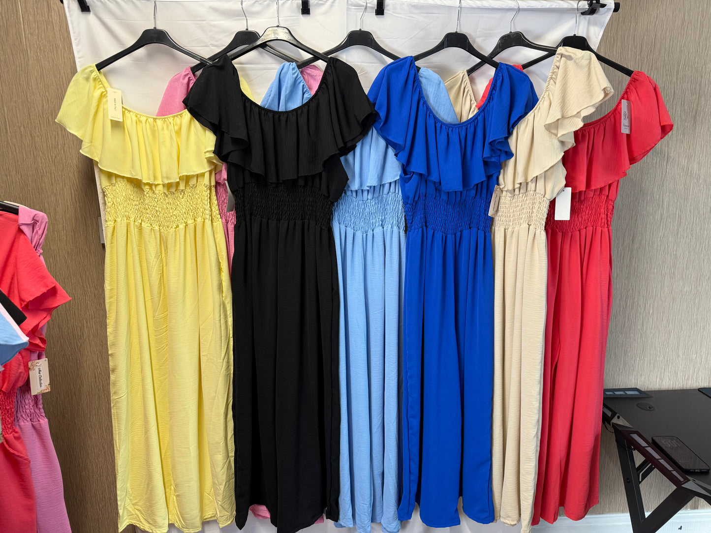 Jasmine frilled off the shoulder jump suit