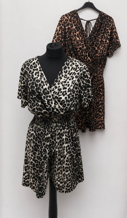 Bryonie leopard playsuit