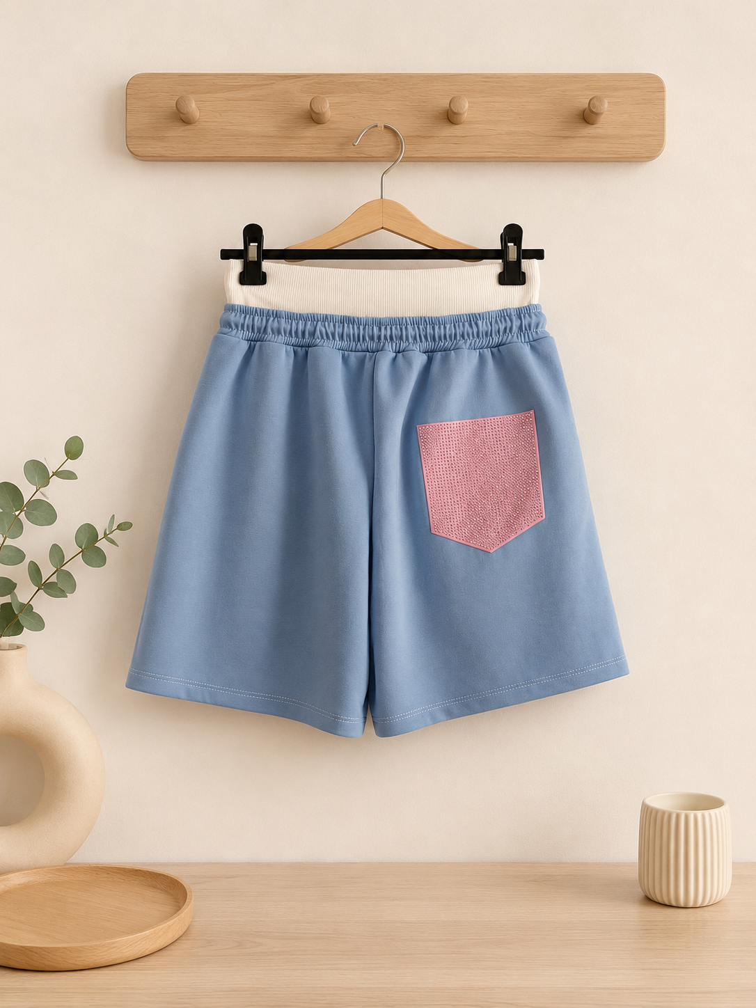 Barbie billionaire short lounge set BLUE
