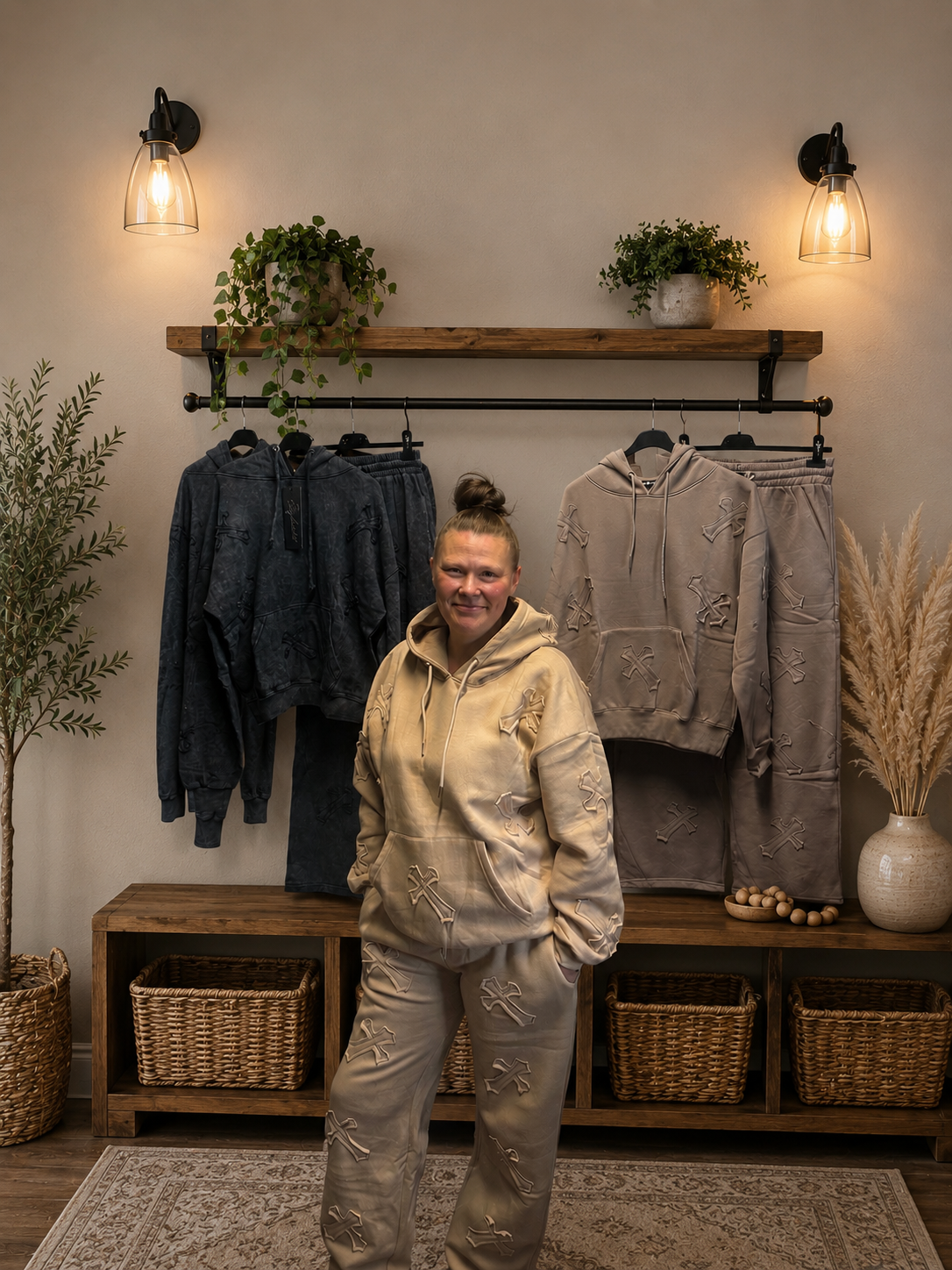 Cross hoodie tracksuit