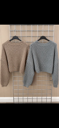 Crop knitted jumper