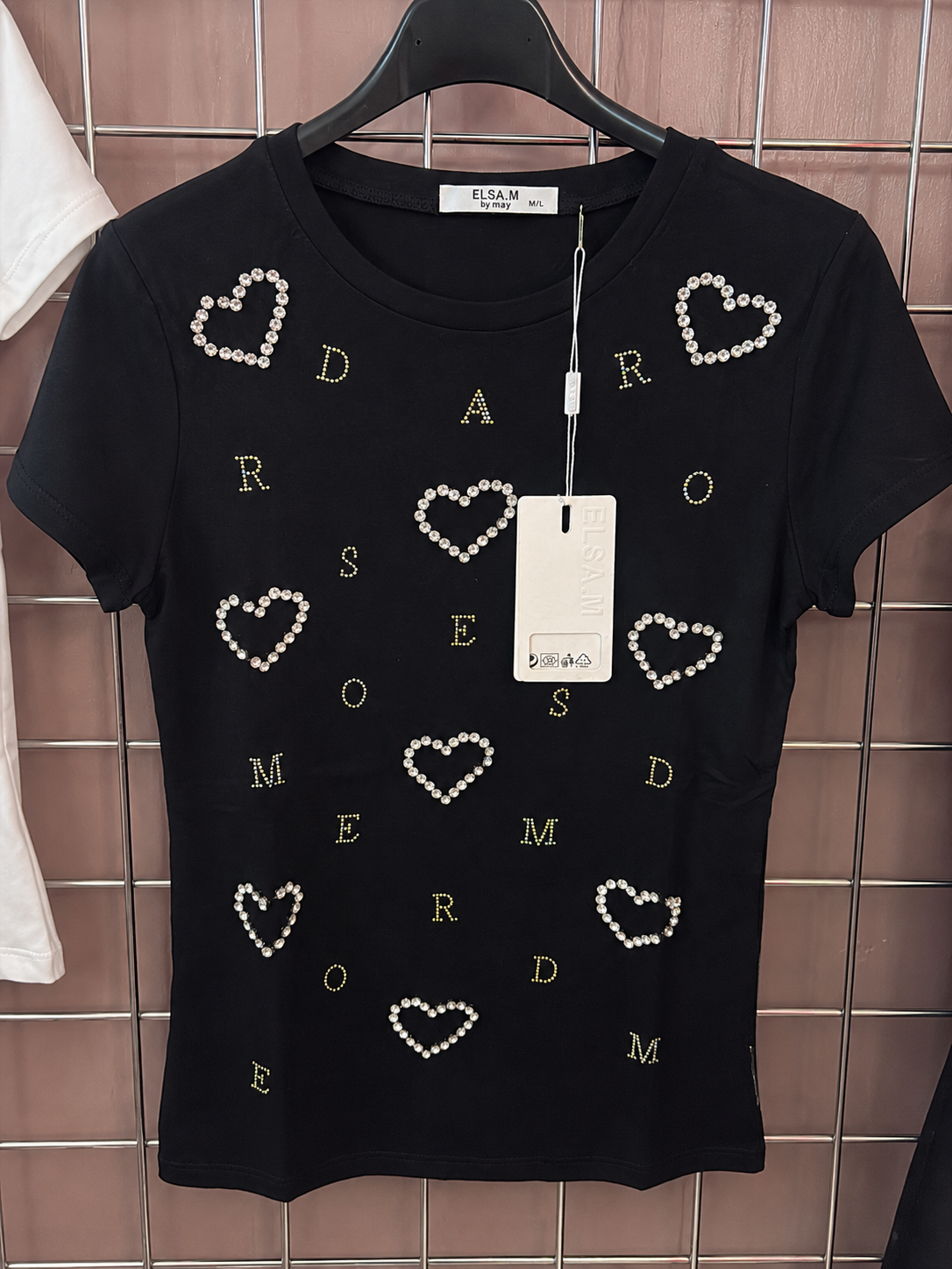 Diamanté Heart Sparkle Tee