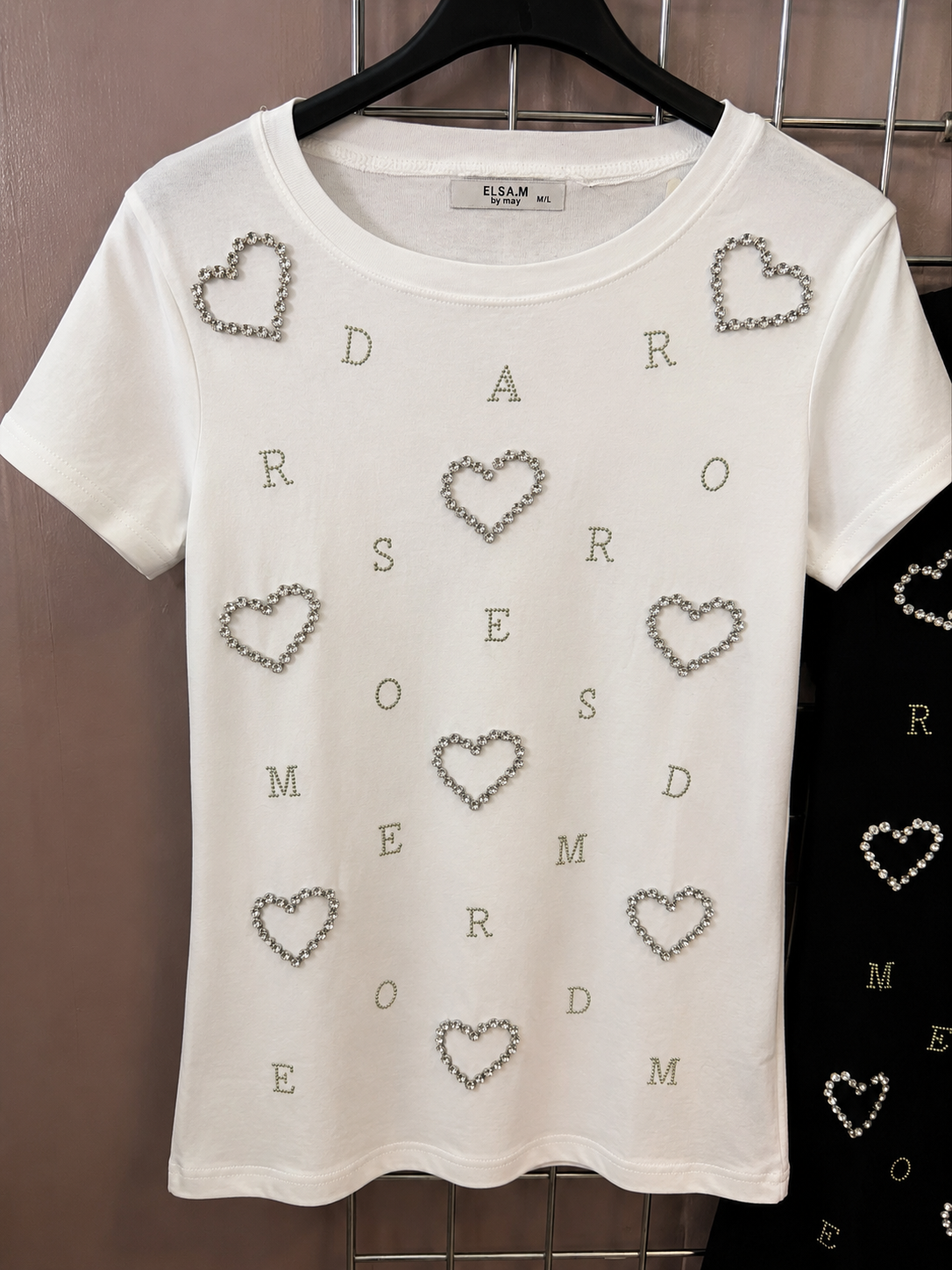 Diamanté Heart Sparkle Tee