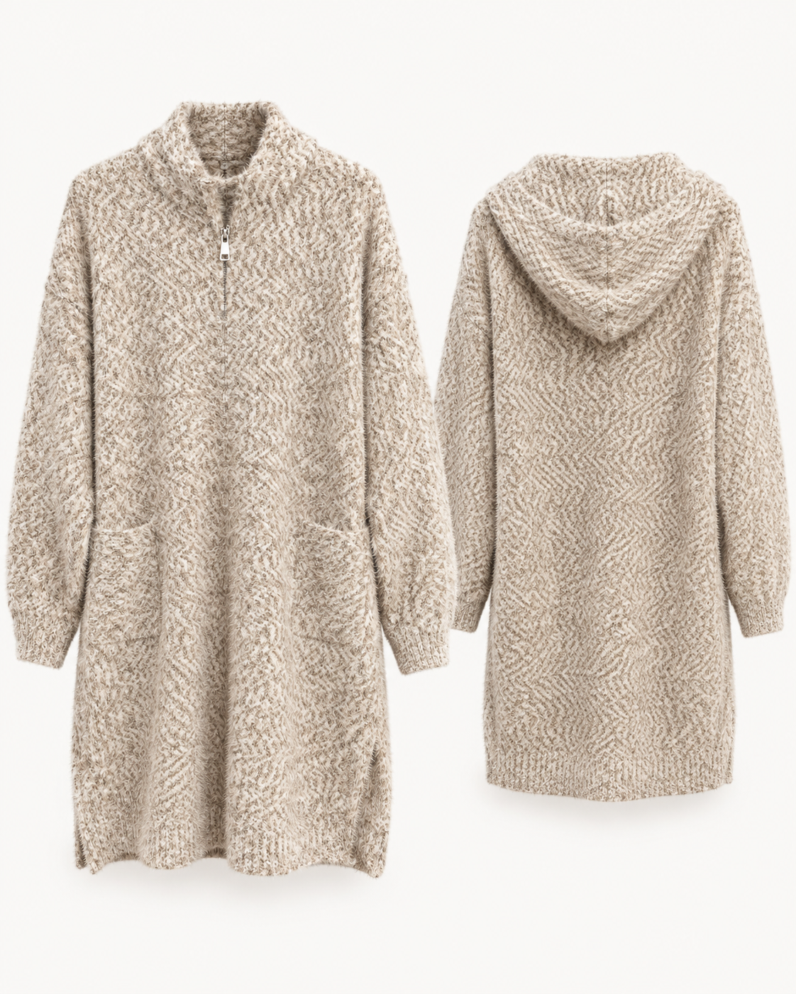 The Harlow Marled Hooded Coatigan